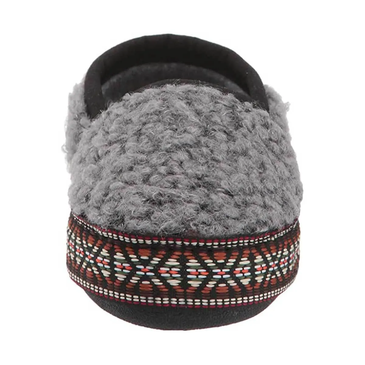 Acorn Kids' Slippers - L’il Woven Trim Moccasins, Stormy Grey, K12/13 | A19009STG12-13