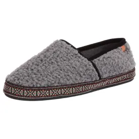 Acorn Women's Slippers - Woven Trim Moccasins, Stormy Grey, M | A19011STGWM