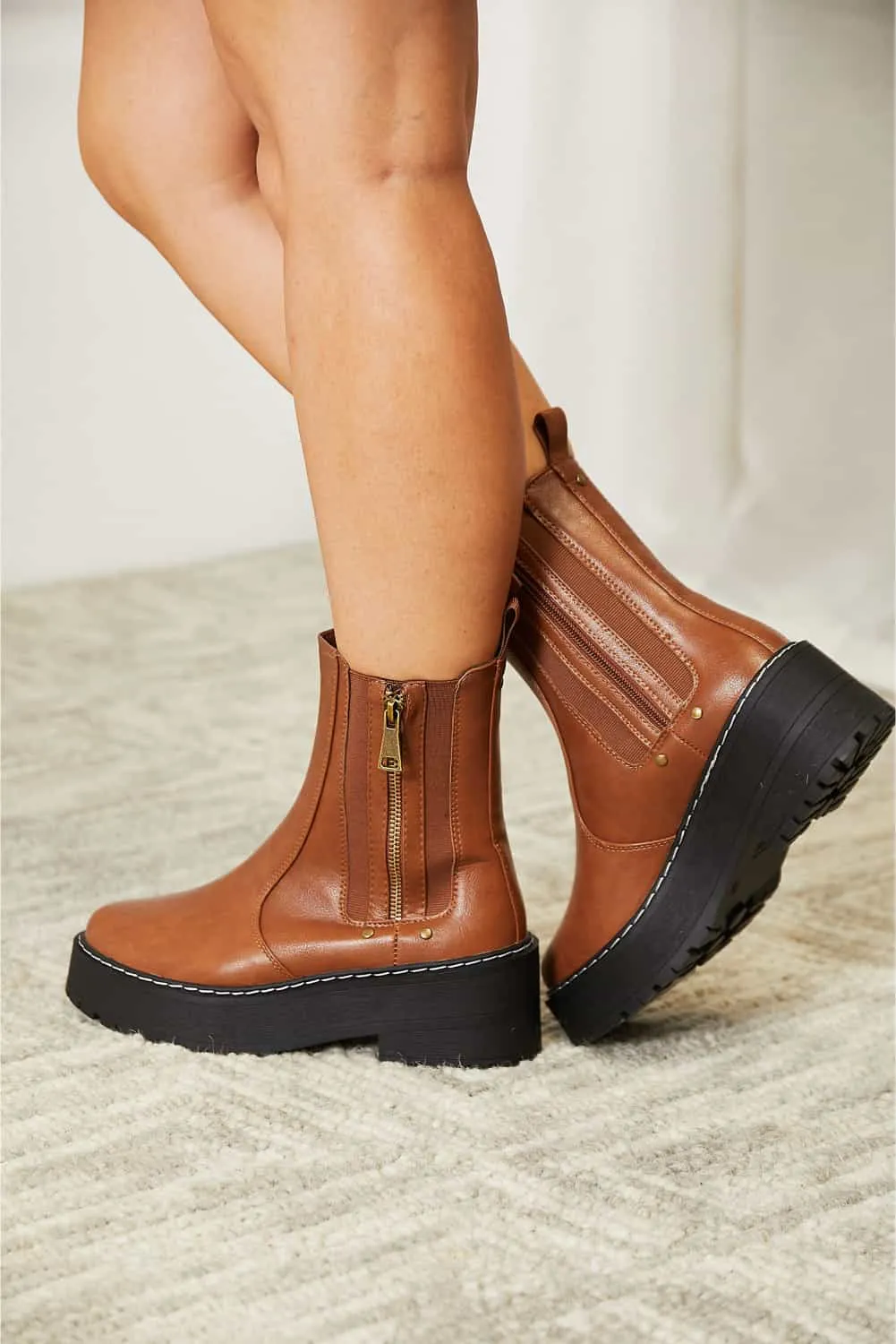 *APP EXCLUSIVE* Side Zip Platform Boots