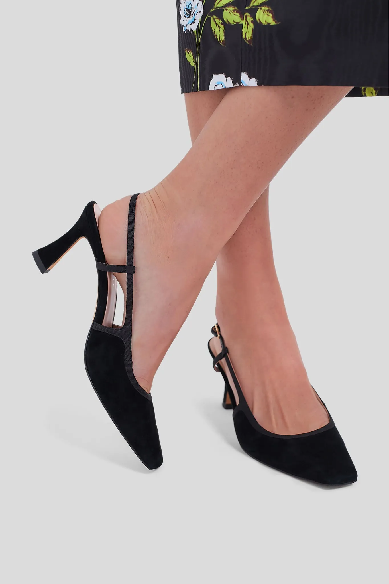 Black Suede Lia Heels