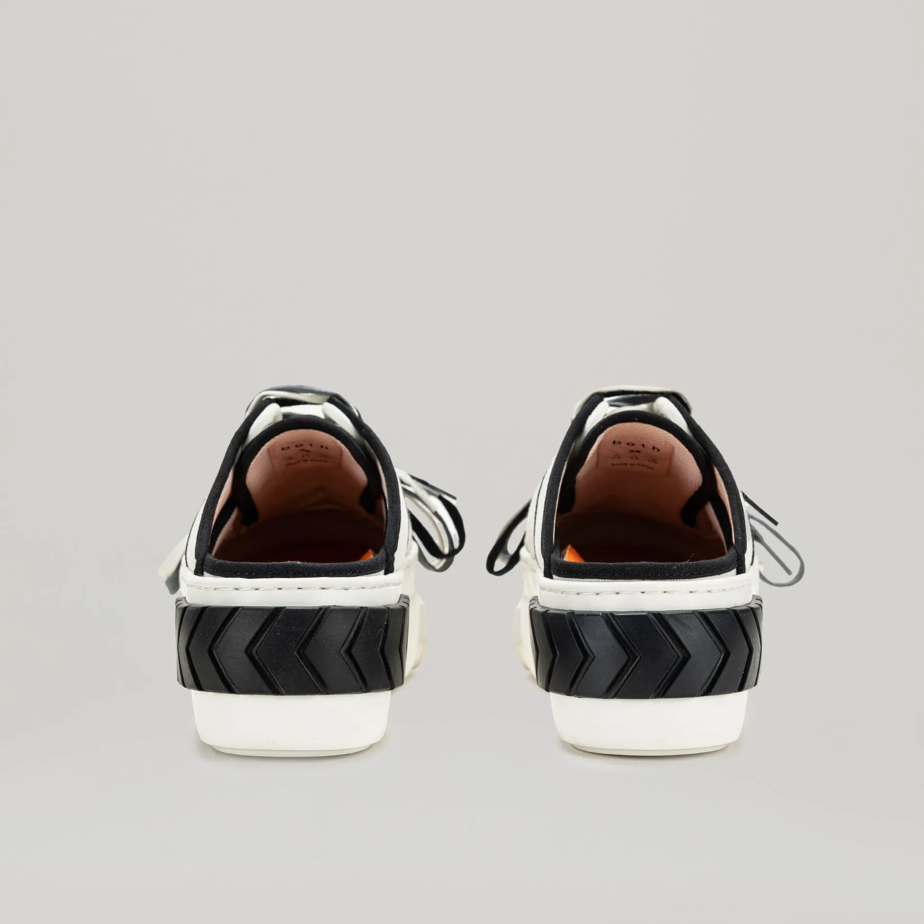 both - TYRES PLATFORM MULTI-LACED MULES-BLACK/WHITE