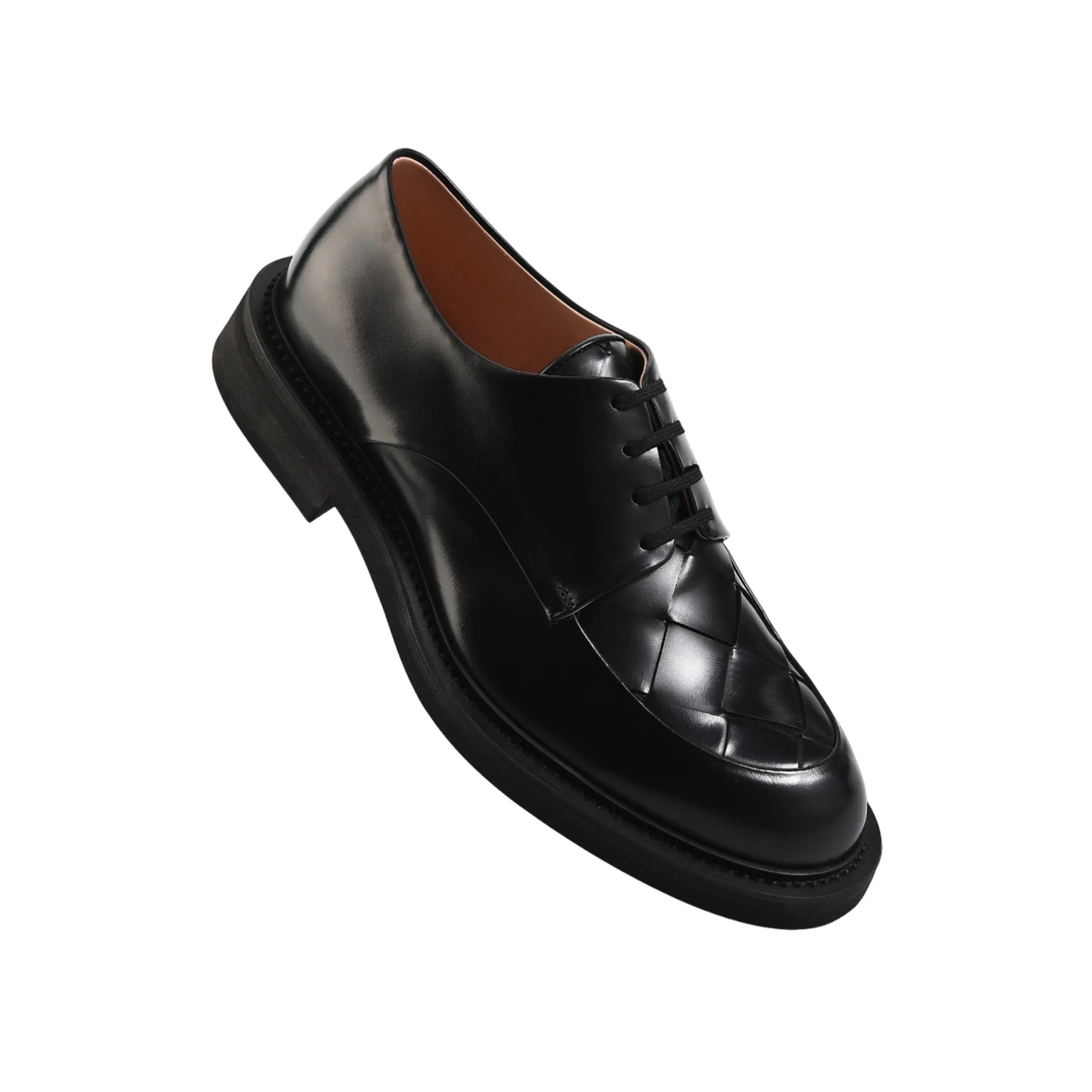 Bottega Veneta Intrecciato Woven Leather Derby Shoes