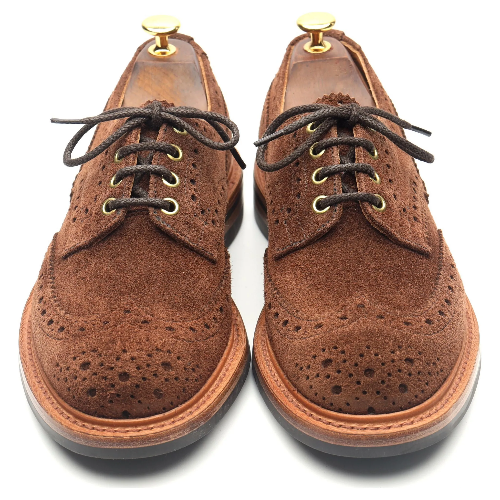 'Bourton' Brown Suede Country Derby Brogues UK 6.5