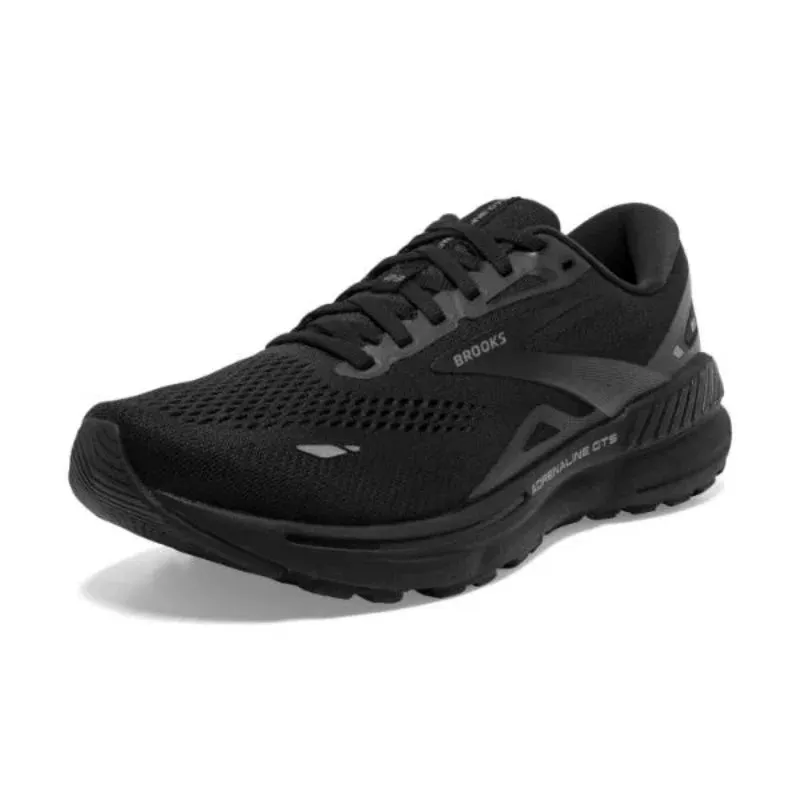 BROOKS Black Running Shoes Lightweight Shock-absorbing Non-slip Sneakers Cushioning Student Body Test Soft-soled Sneakers