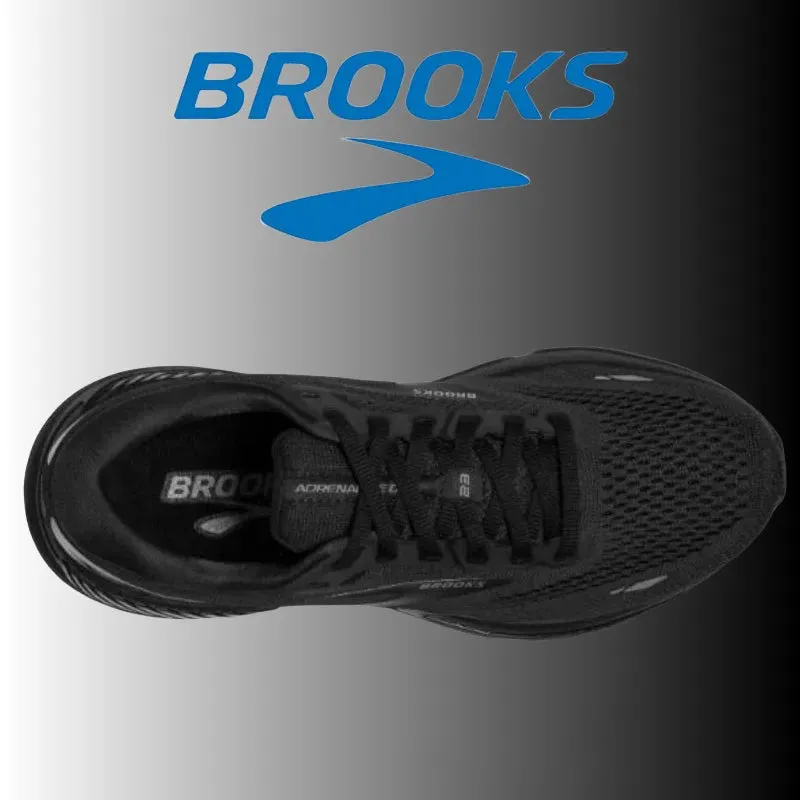 BROOKS Black Running Shoes Lightweight Shock-absorbing Non-slip Sneakers Cushioning Student Body Test Soft-soled Sneakers