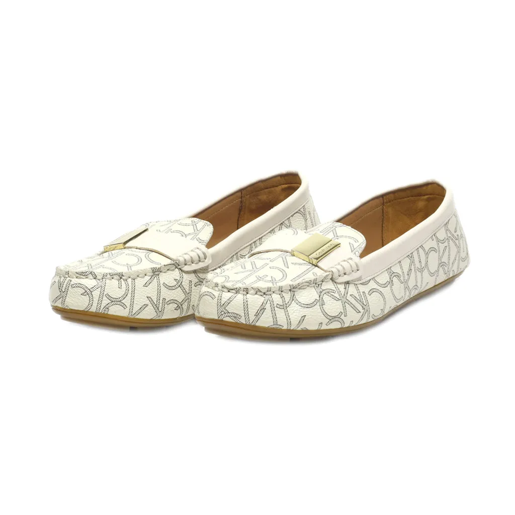 Calvin Klein Lisa Moccasins Leather Beige Colour For Women