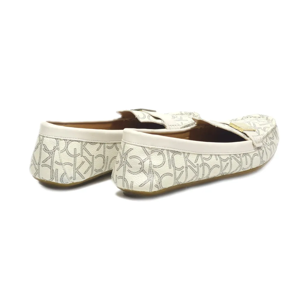 Calvin Klein Lisa Moccasins Leather Beige Colour For Women