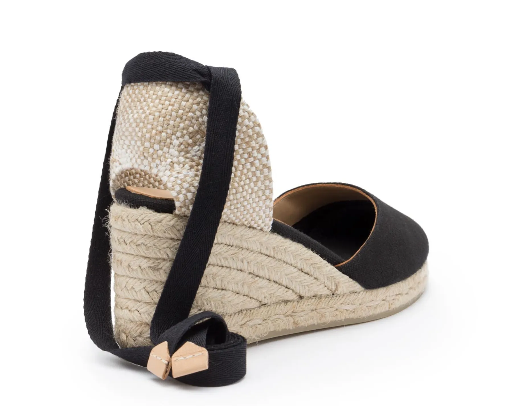 Castaner Carina 6 Black Canvas Wedge Espadrilles