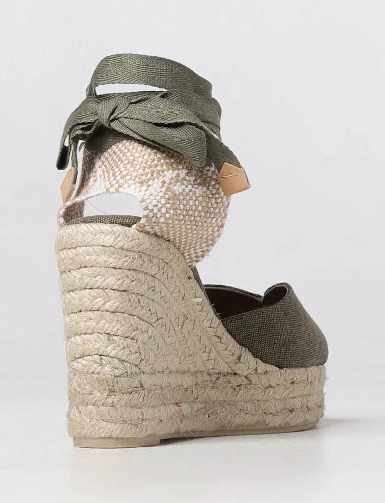 Castaner Chiara 8ED Plomo Grey Platform Canvas Wedge Espadrilles