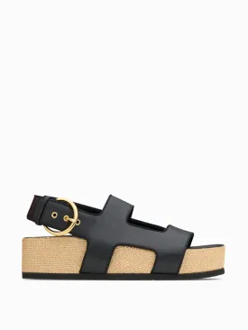 Cher platform sandals in black