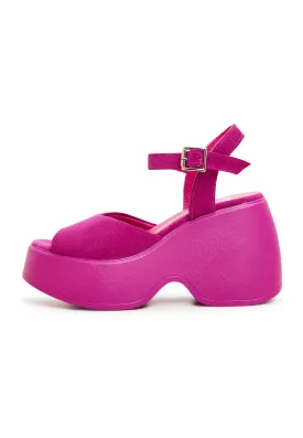 Classic Platform Sandals - Fuchsia