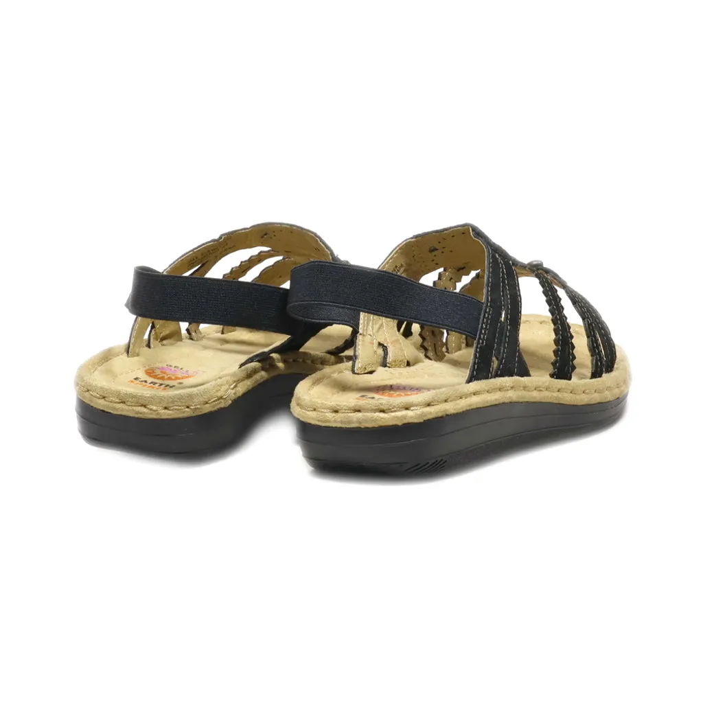 Earth Spirit Platform Sandals Suede Black Colour For Women