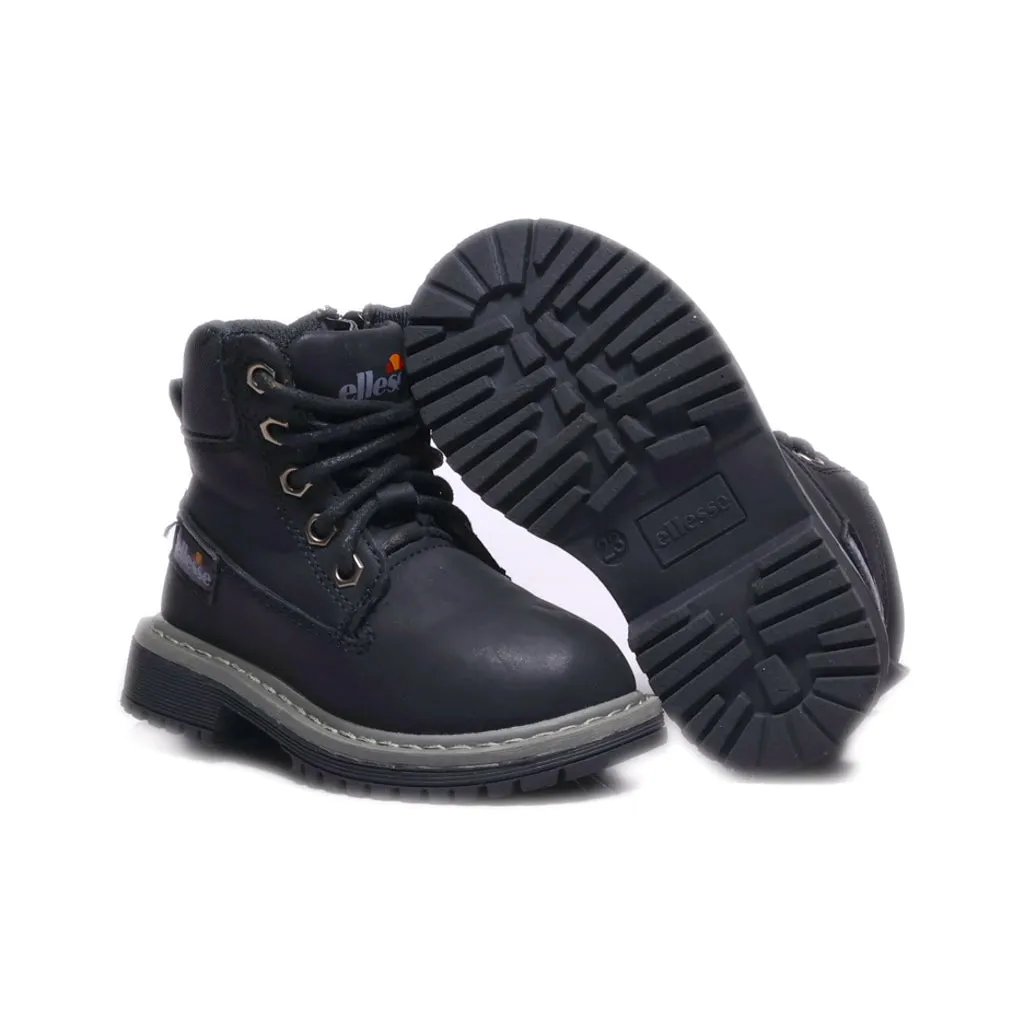 Ellesse Ankle Boots Leather Black Colour For Kids