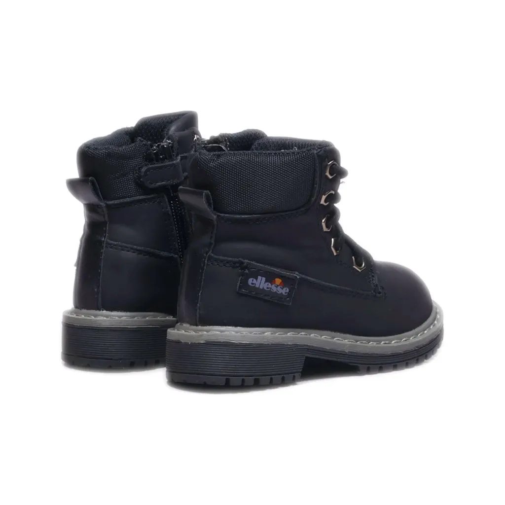 Ellesse Ankle Boots Leather Black Colour For Kids