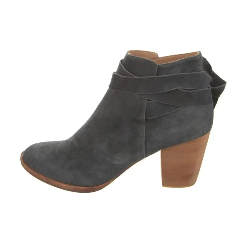 Fashion Women's Stylish Block Heel Ankle Boots