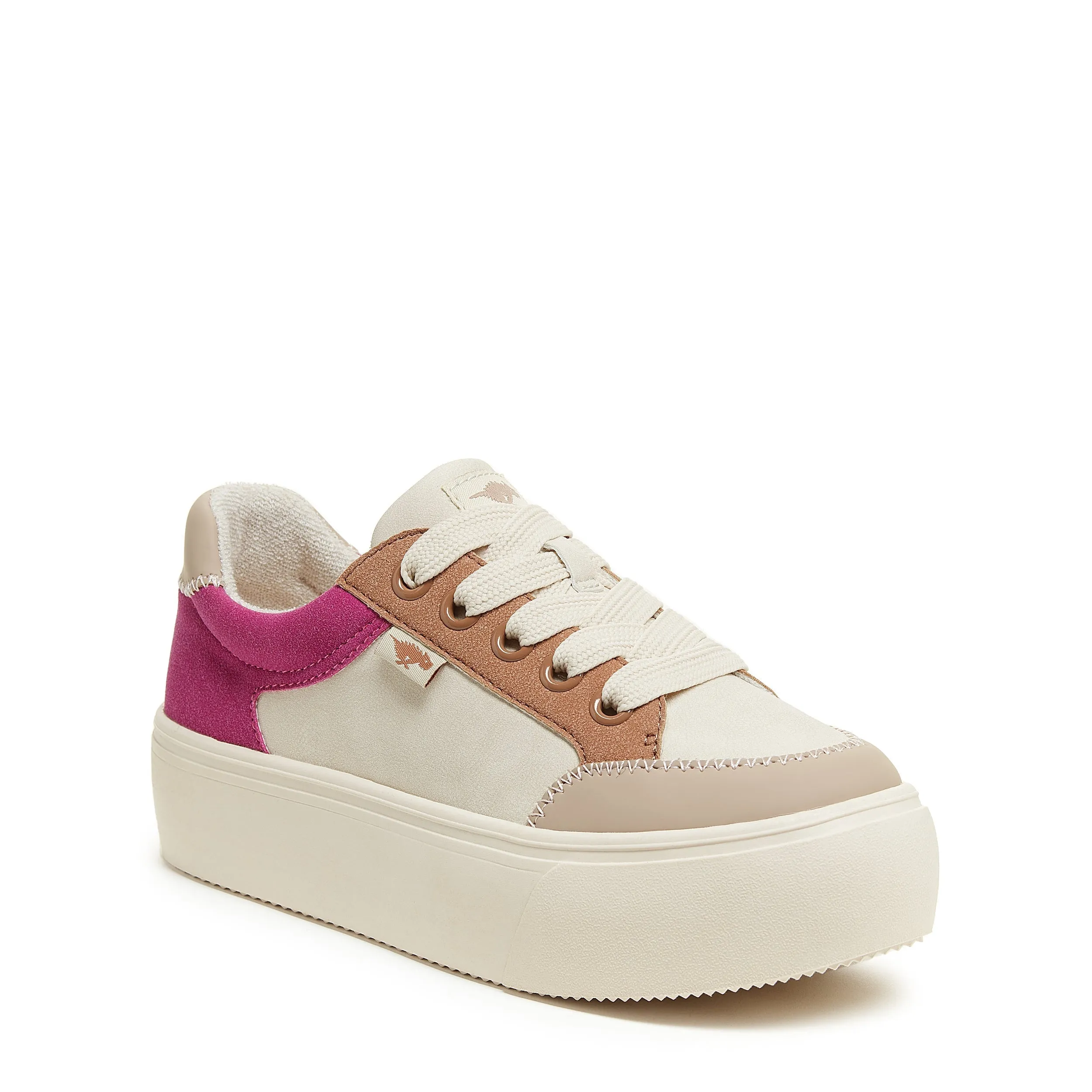 Flame Cream Color Block Platform Sneaker