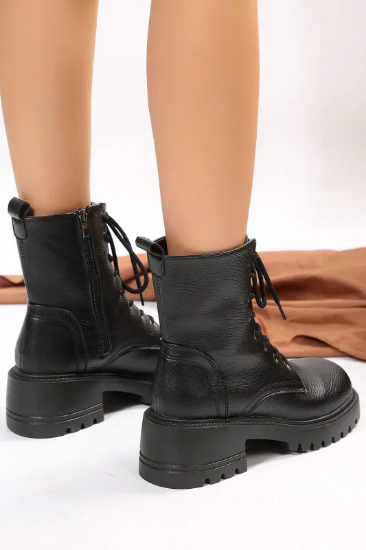 Forever Women Sole Lace Up Combat Boots