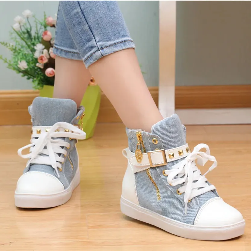 Funki Buys | Boots | Women's Zip Buckle Ankle Boot Sneakers