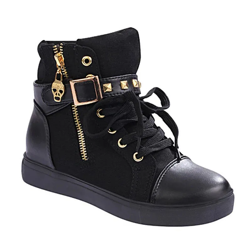 Funki Buys | Boots | Women's Zip Buckle Ankle Boot Sneakers