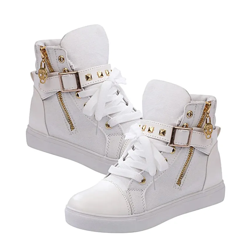 Funki Buys | Boots | Women's Zip Buckle Ankle Boot Sneakers