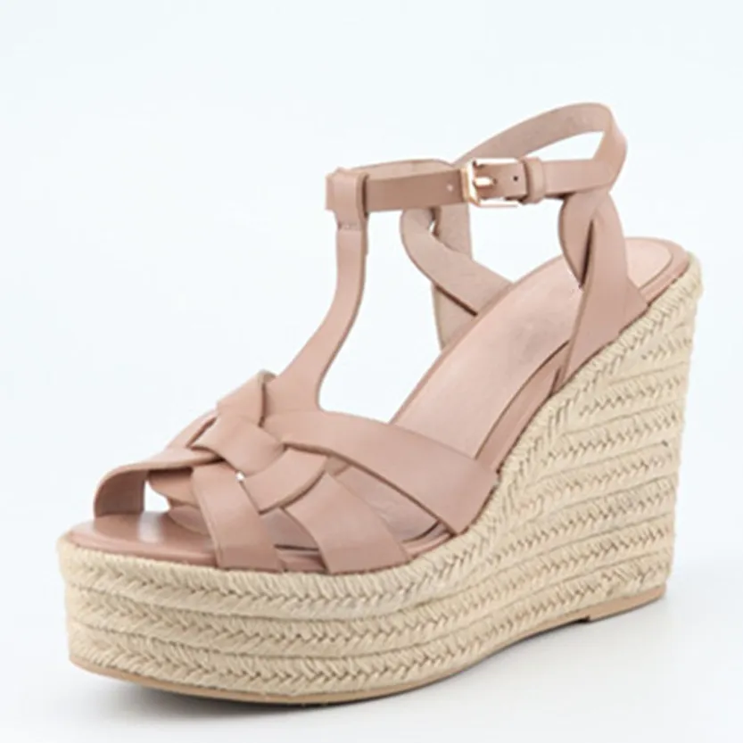 Funki Buys | Shoes | Women's Cross Plait High Wedge Sandals