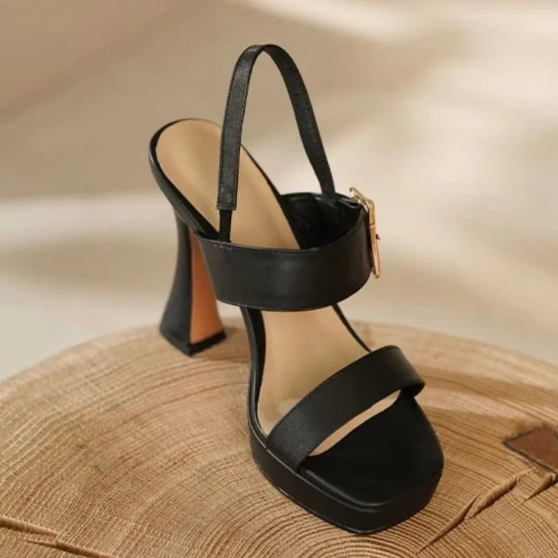 Funki Buys | Shoes | Women's Genuine Leather Chunky Sandals