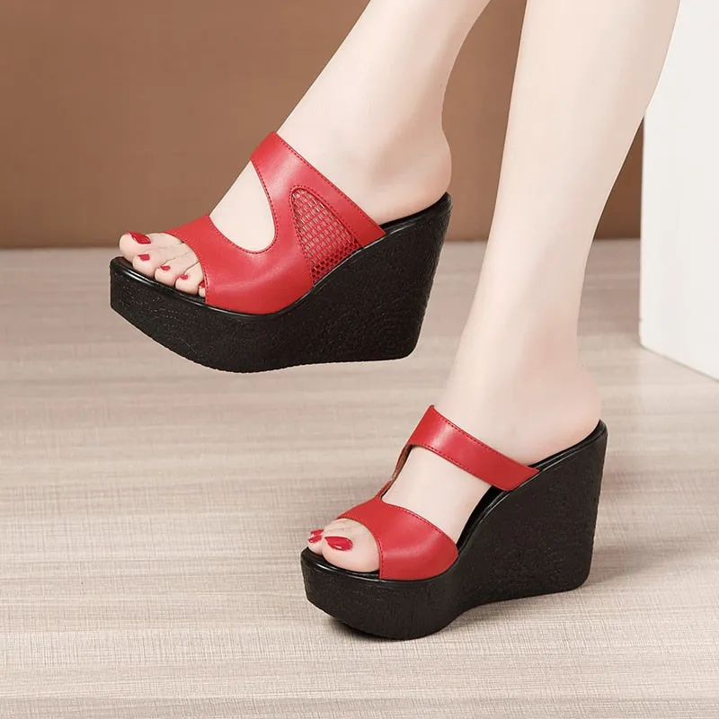 Funki Buys | Shoes | Women's Platform Wedge Mesh Sandals