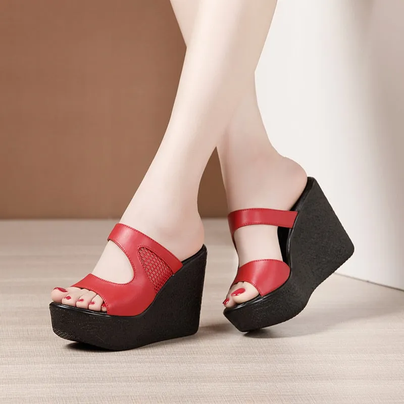 Funki Buys | Shoes | Women's Platform Wedge Mesh Sandals