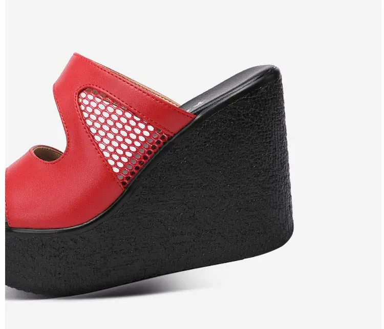 Funki Buys | Shoes | Women's Platform Wedge Mesh Sandals