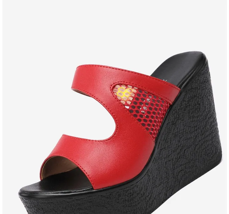 Funki Buys | Shoes | Women's Platform Wedge Mesh Sandals