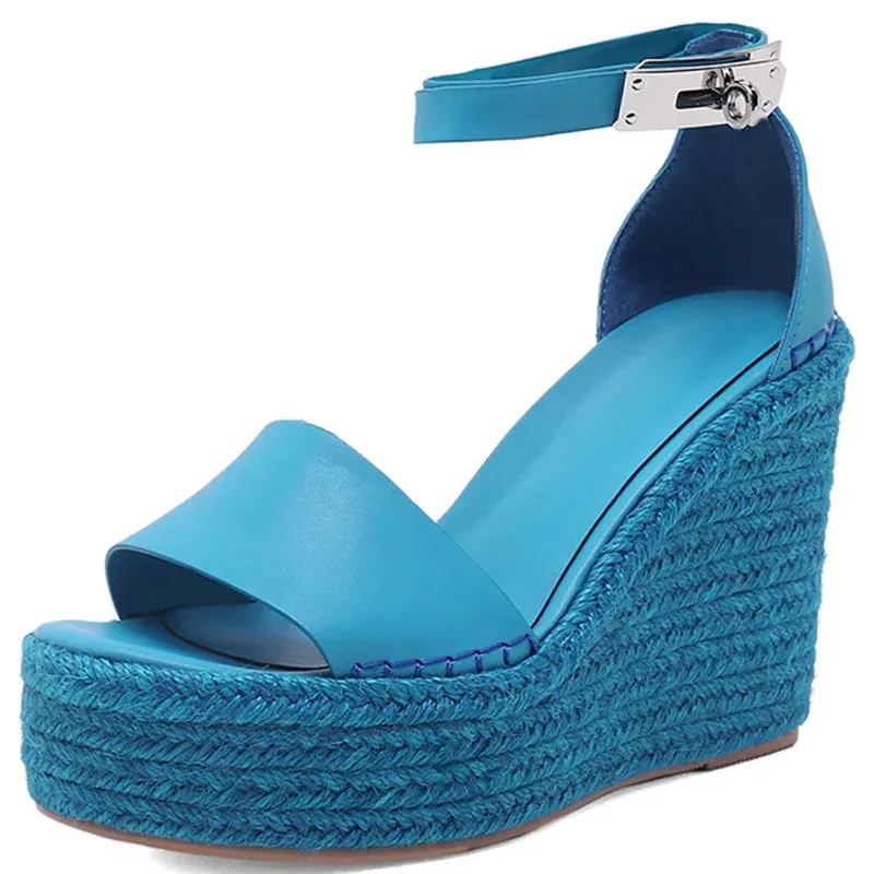 Funki Buys | Shoes | Women's Roman Style High Wedge Sandal