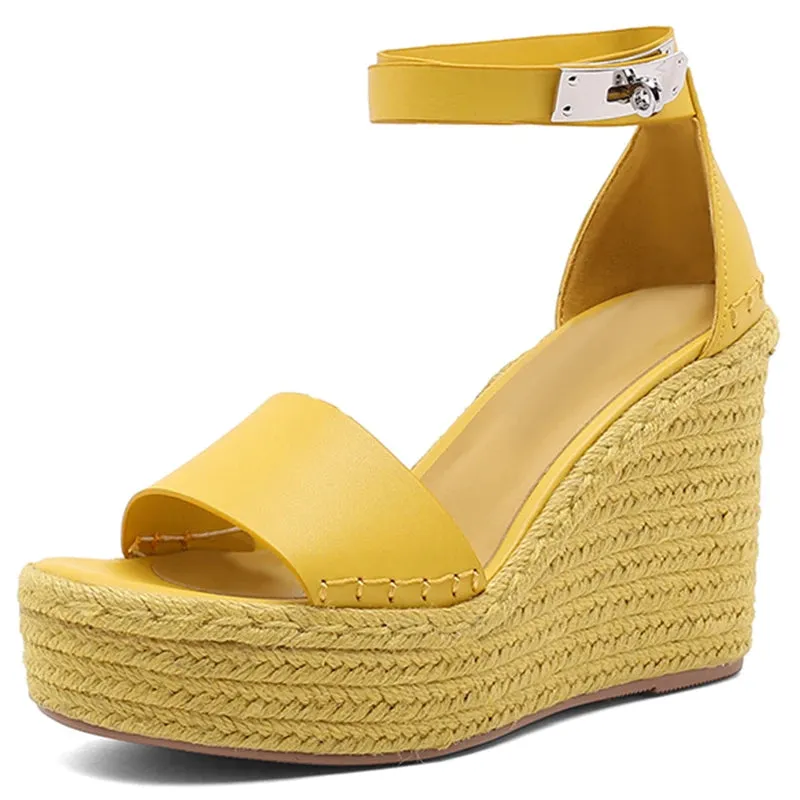 Funki Buys | Shoes | Women's Roman Style High Wedge Sandal