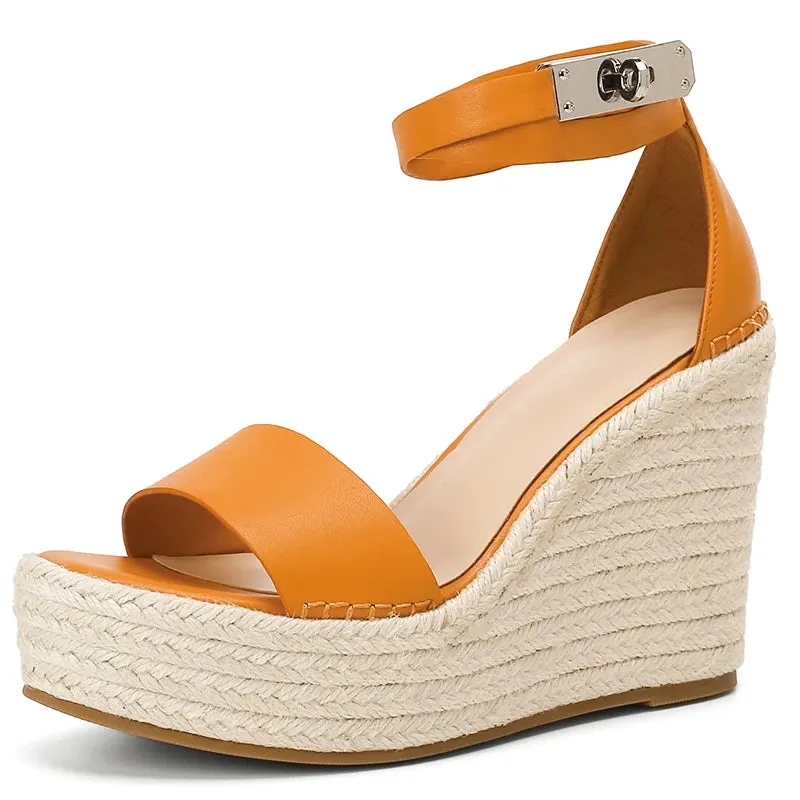 Funki Buys | Shoes | Women's Roman Style High Wedge Sandal