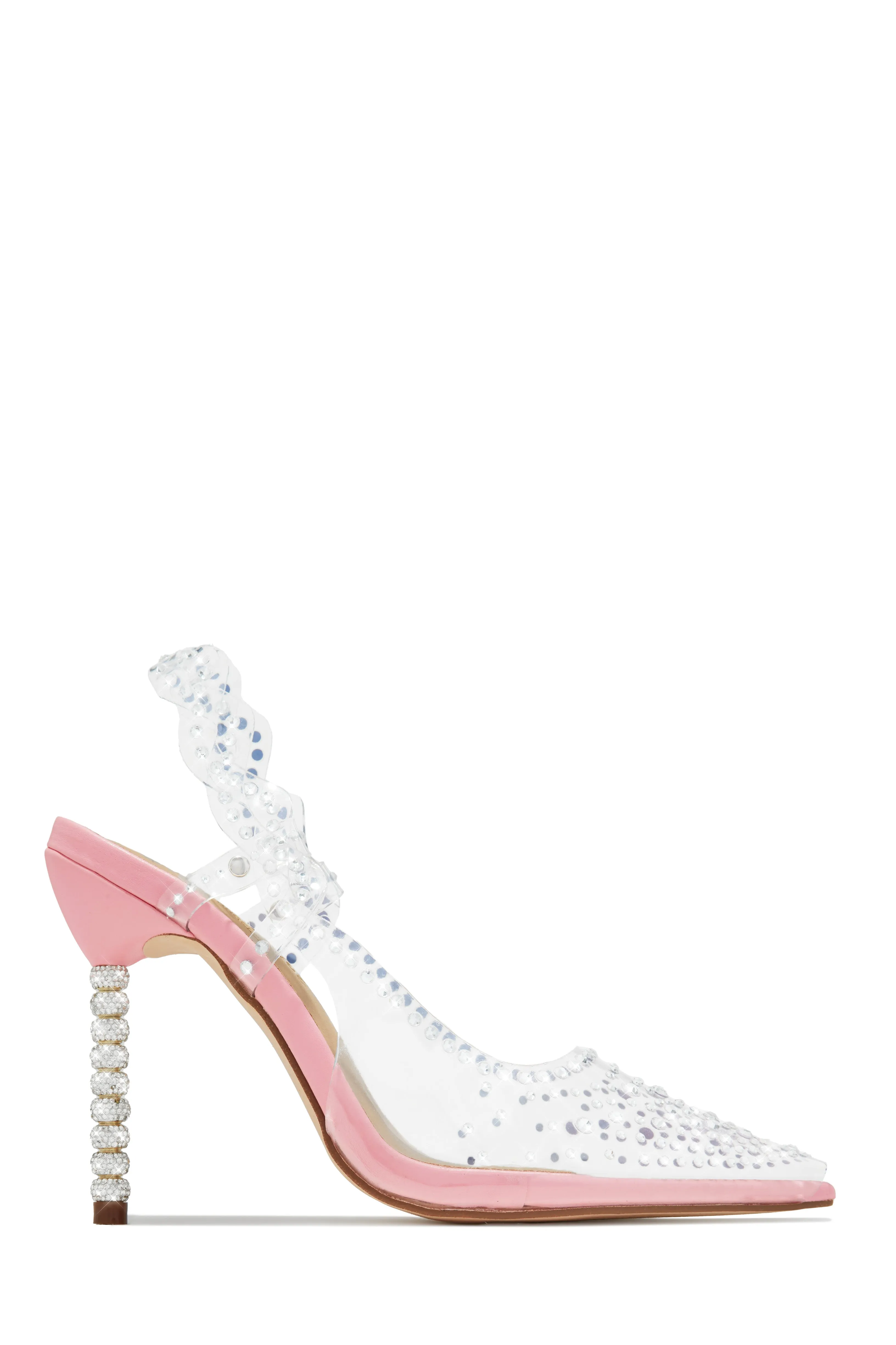 Gianella Embellished Slingback Pump Heels - Pink