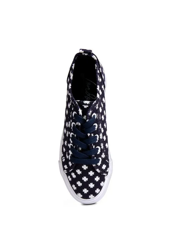 Glam Doll Knitted Sliver Platform Sneakers