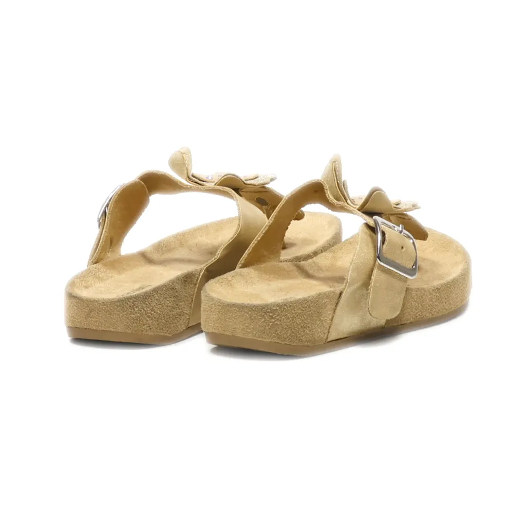 Graceland Platform Sandals Suede Beige Colour For Women