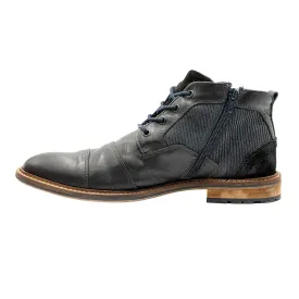 Hand Crafted Lavorazione Artigianale Ankle Boots Leather Black Colour For Men