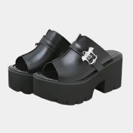 Joskaa 2024 New Buckle Mule Chunky Sandals