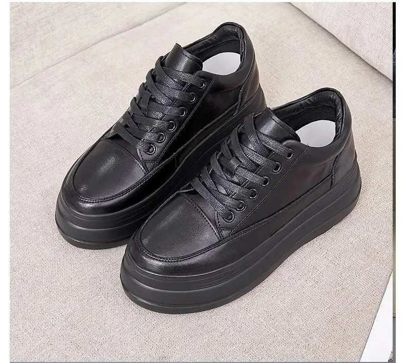 Joskaa 2024 New Casual Leisure Black Platform Sneakers