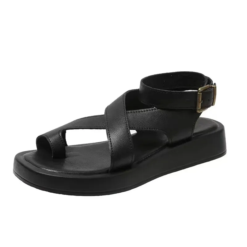 Joskaa 2024 New New Genuine Leather Chunky Sandals