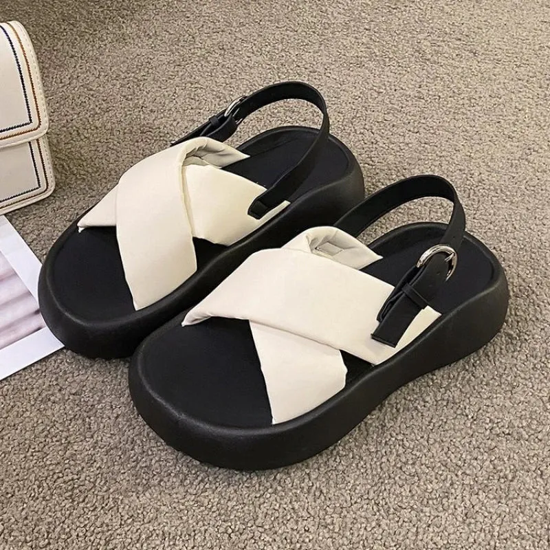 Joskaa 2024 New Roman Designer Chunky Sandals