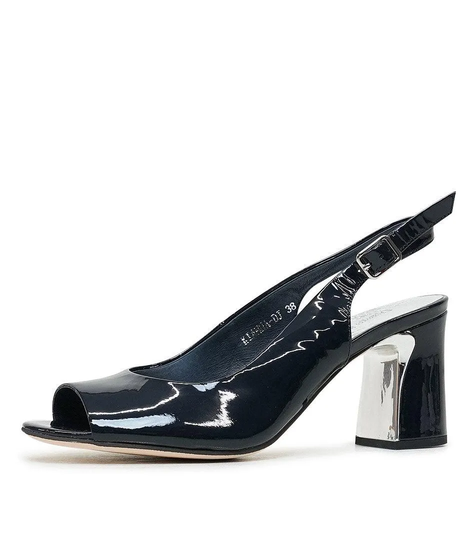 Kianna Navy Patent Leather Heels