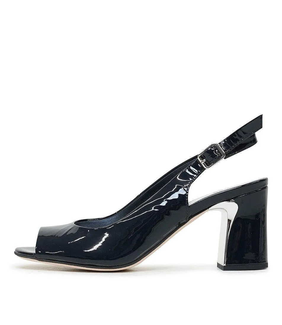 Kianna Navy Patent Leather Heels