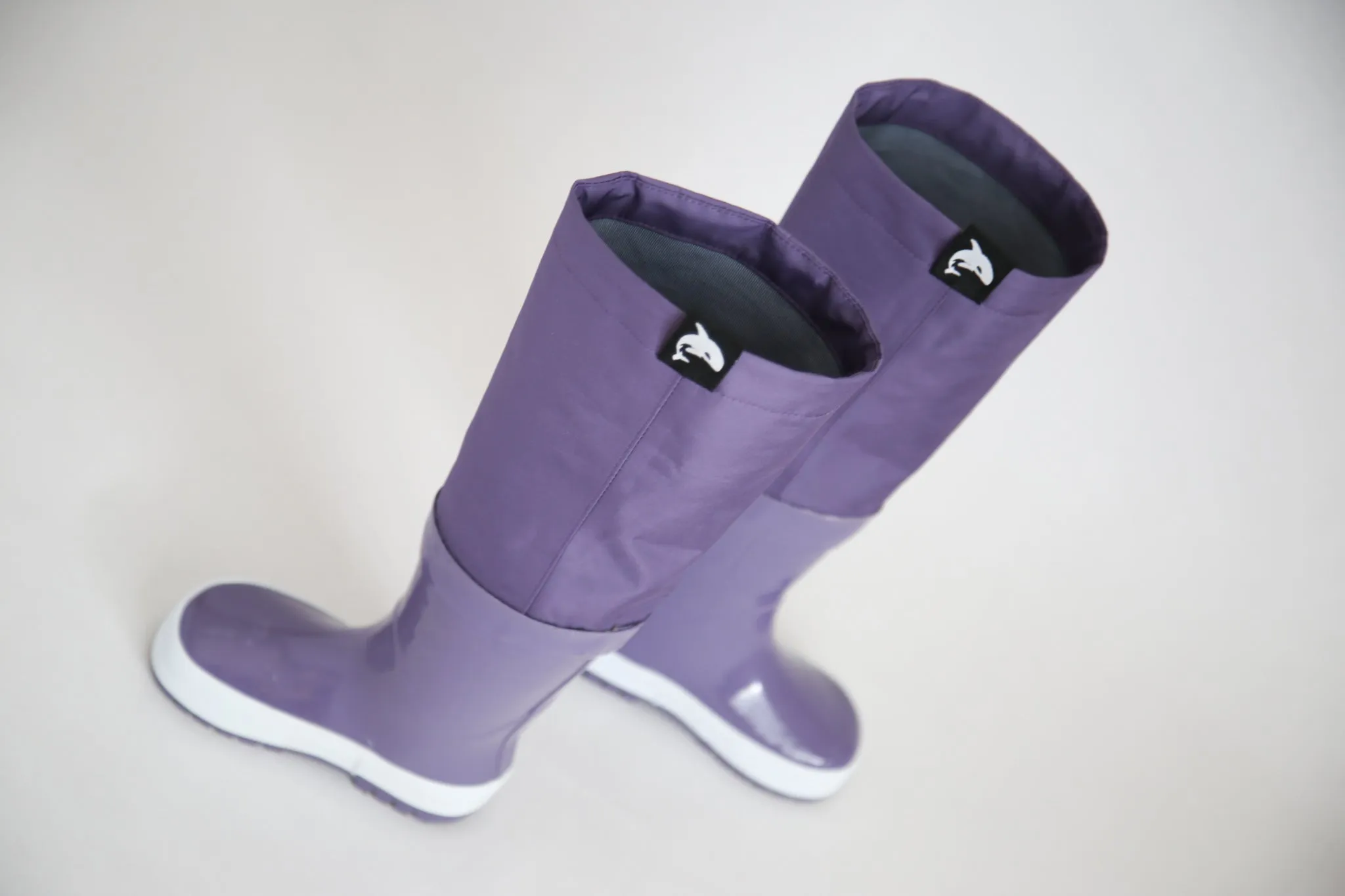 KidORCA Kids Rain Boots with Above Knee Waders _ Grape