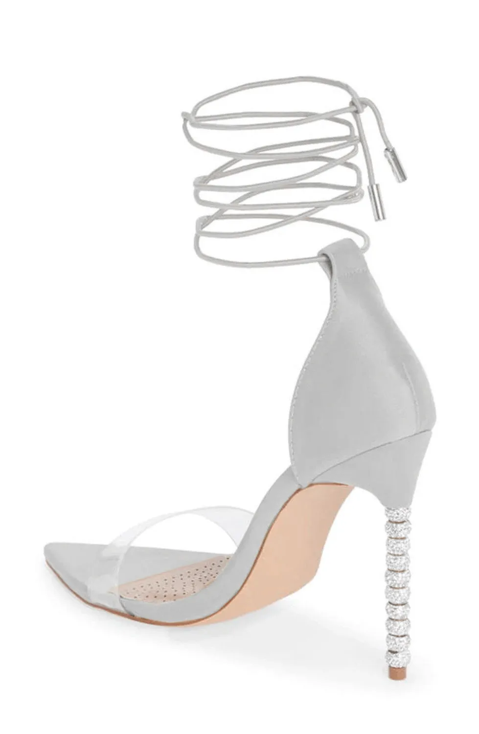 LEXIE-GREY STILETTO SANDAL