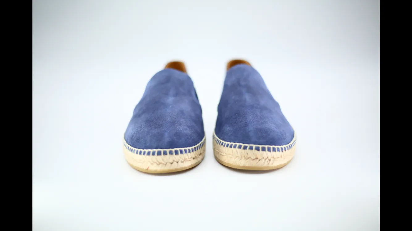 Men's Espadrilles Jonathan Navy Blue Genuine Leather