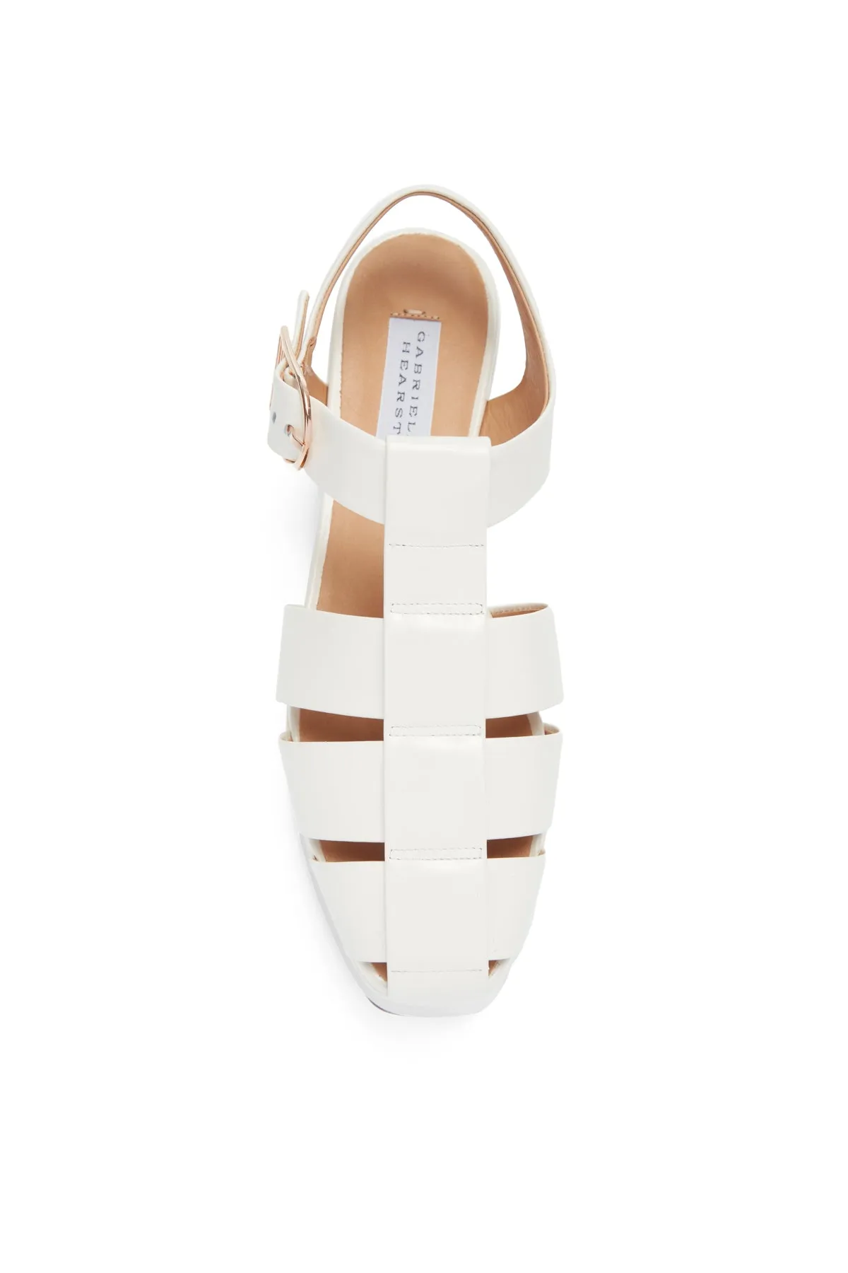 Mila Platform Sandal in Cream Leather