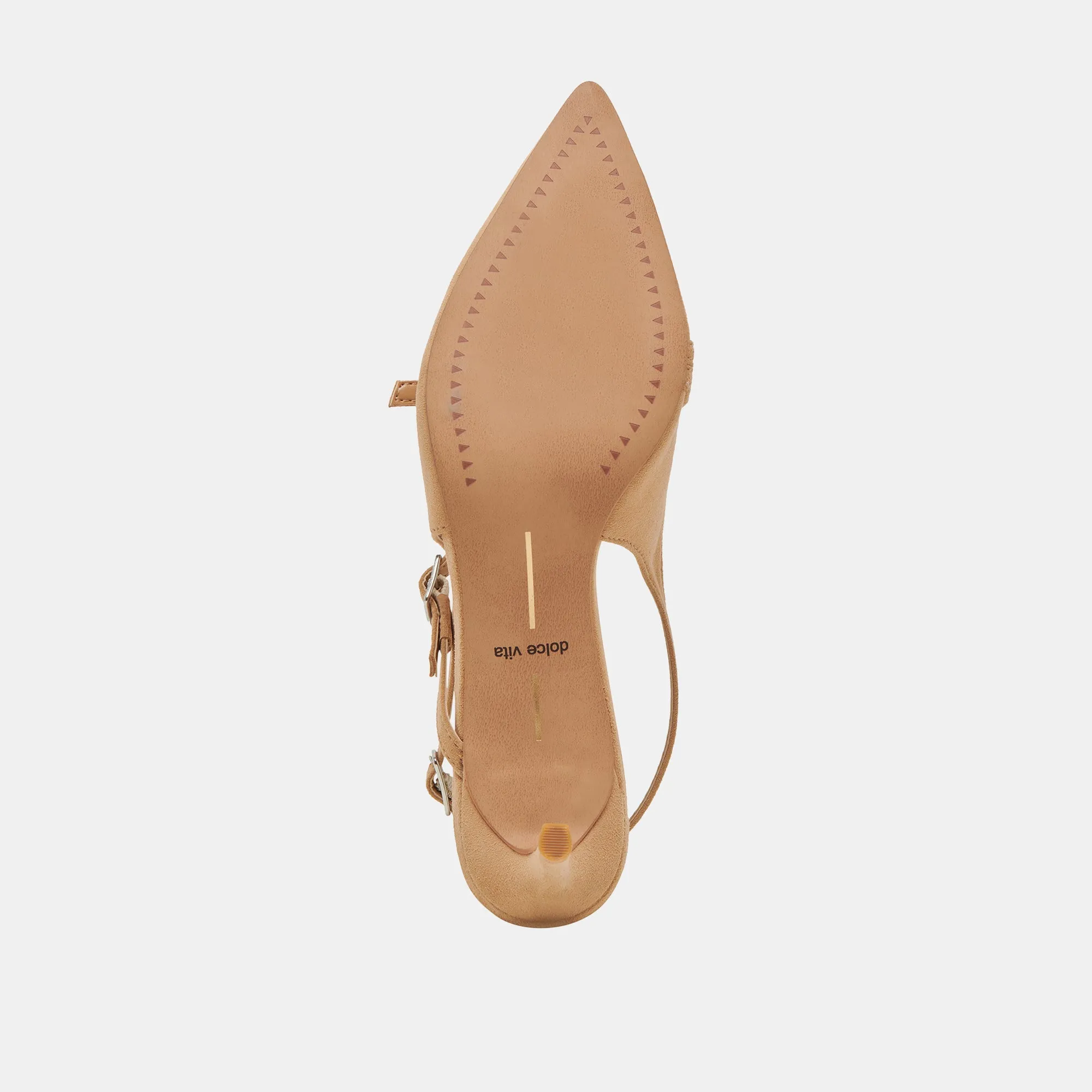 PAMLA MID HEELS TAN SUEDE