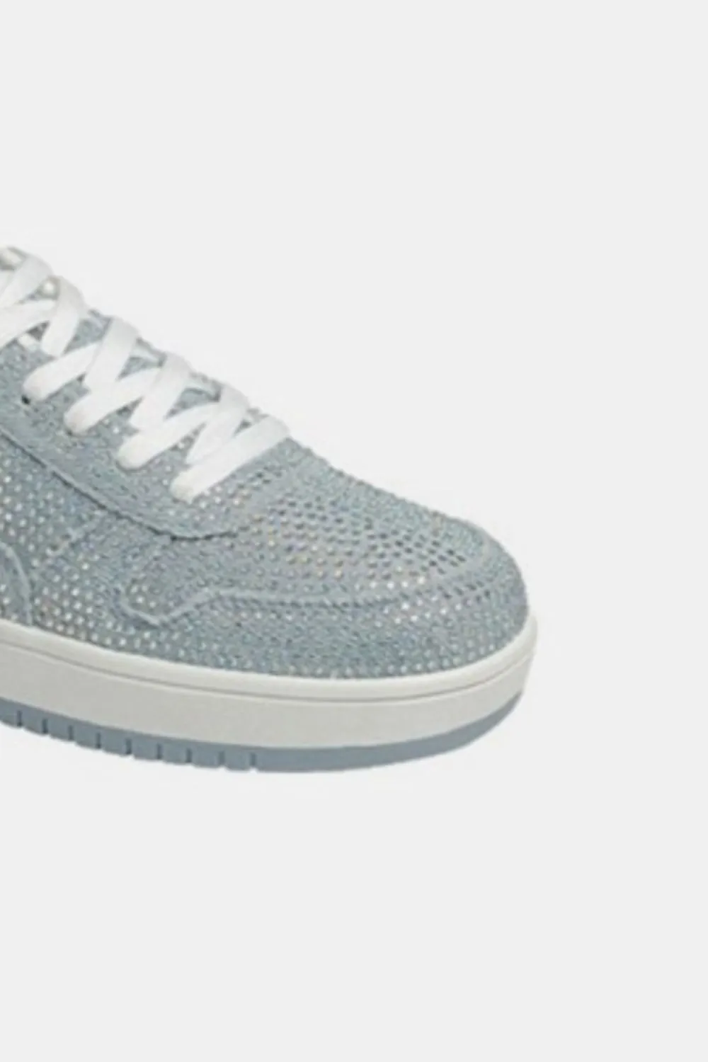 Rhinestone Platform Flat Sneakers