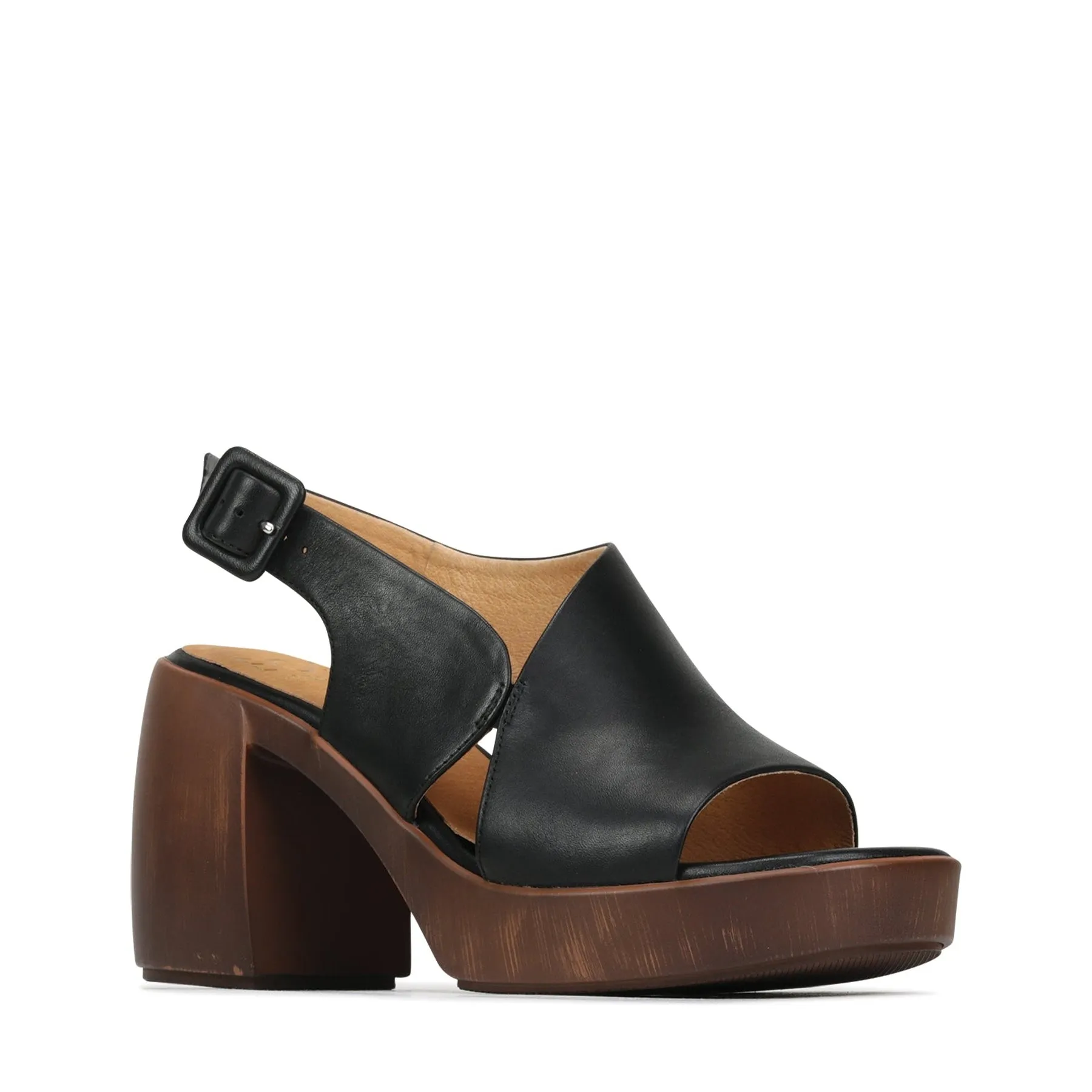 SPICER  LEATHER BLOCK HEEL SANDALS